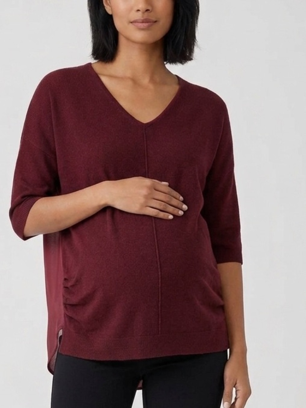 Ripe Burgundy V-Neck Sweater